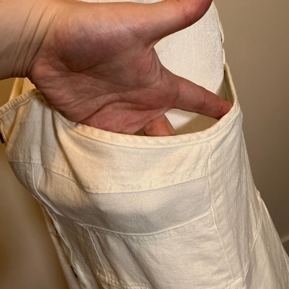 Universal Thread White Button-Front Linen Midi Dress Size Large - Picture 8 of 13